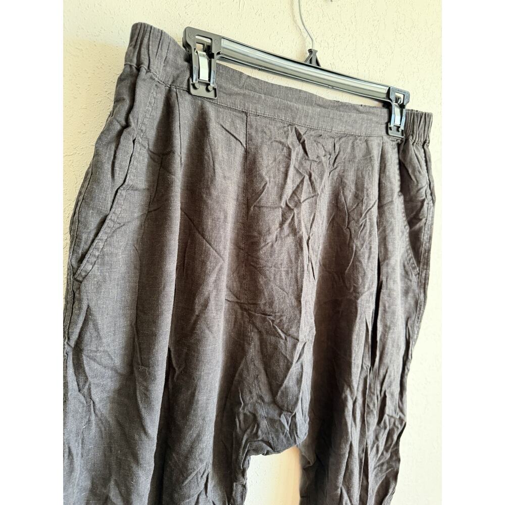 BDG Gray Linen Blend Pull On Parachute Jogger Pant Womens M Classic Flowy - Picture 2 of 6